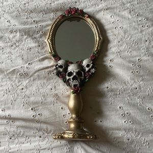 Gold Vampire Mirror Gothic